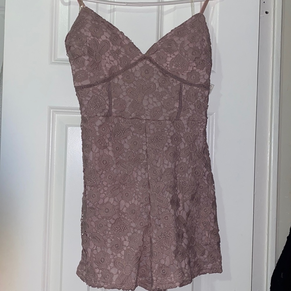 Mauve Crochet Romper/Playsuit